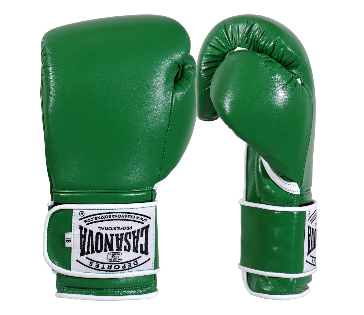 (NEW) Casanova® Boxing Professional Hook & Loop Boxing Gloves - Green