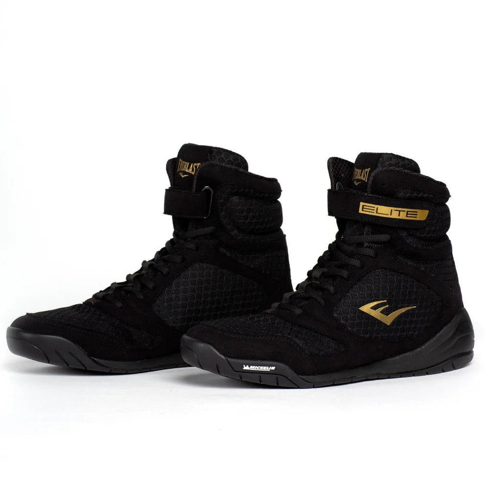 Everlast Elite 2 Boxing Shoes - Black & Gold