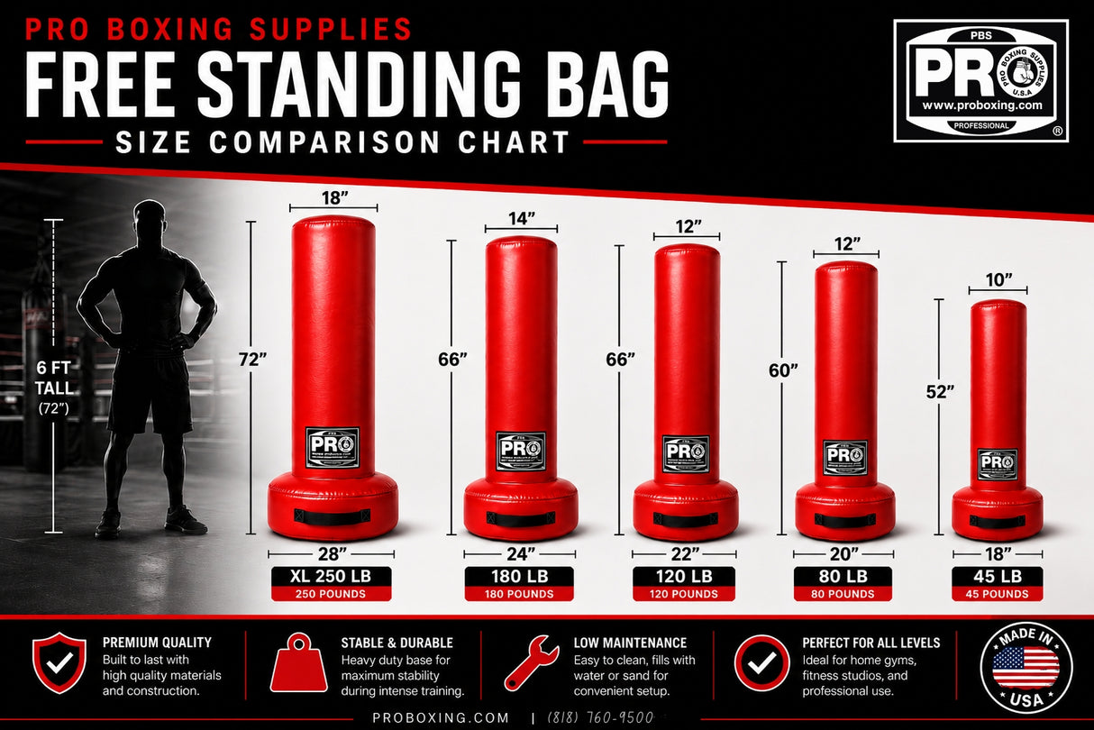 ProBoxing® 120 LBS Free Standing Bag - Black