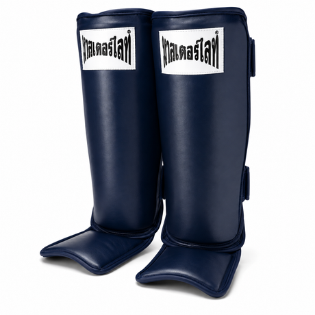 Thaismai Muay Thai Shin Guard - Leather (Black)
