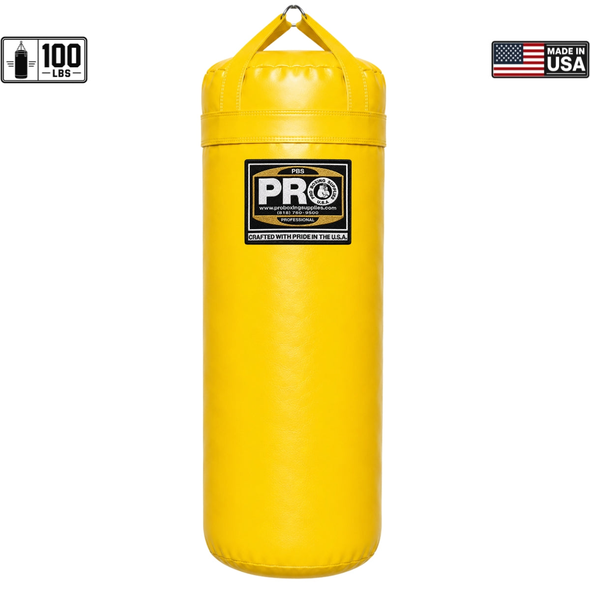 ProBoxing® 100 LBS Heavy Punching Bag - White