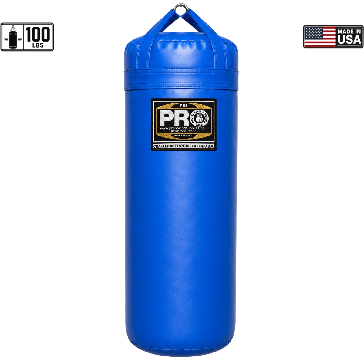 ProBoxing® 100 LBS Heavy Punching Bag - White