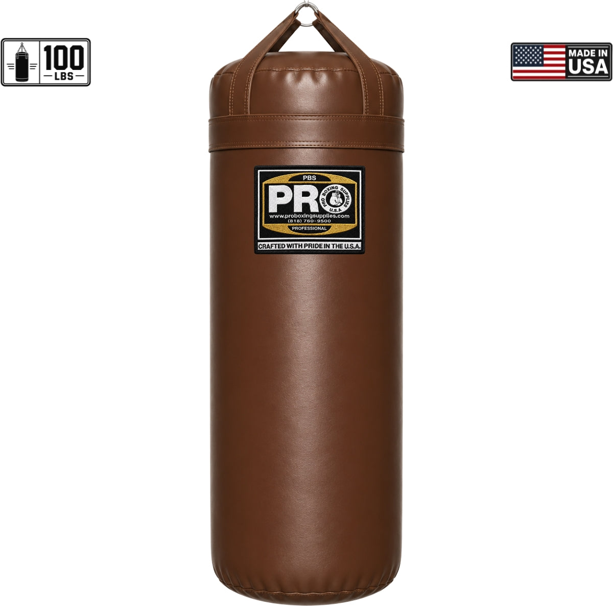ProBoxing® 100 LBS Heavy Punching Bag - White