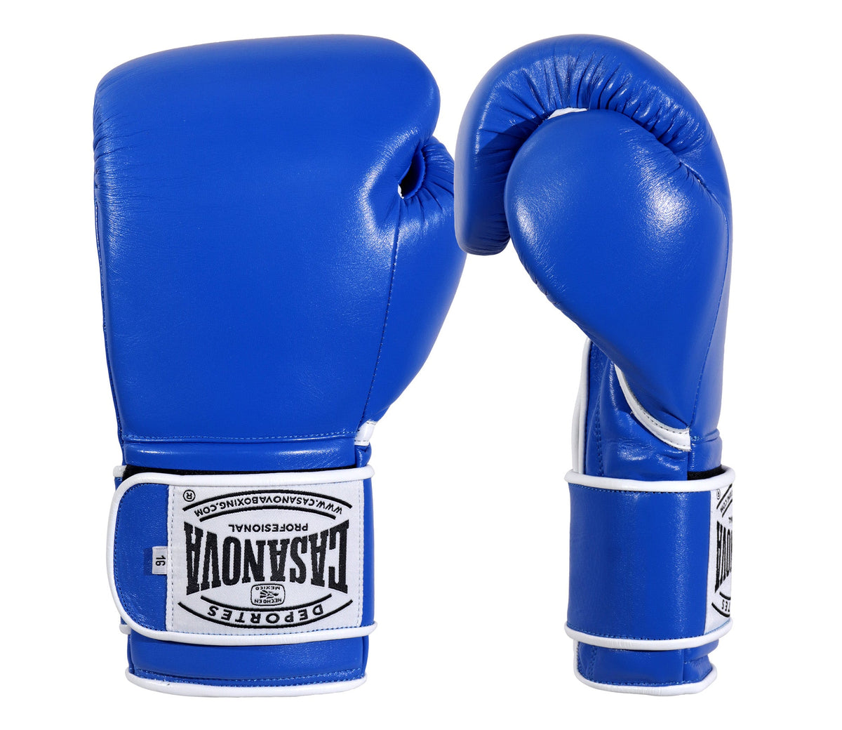 (NEW) Casanova® Boxing Professional Hook & Loop Boxing Gloves - Blue
