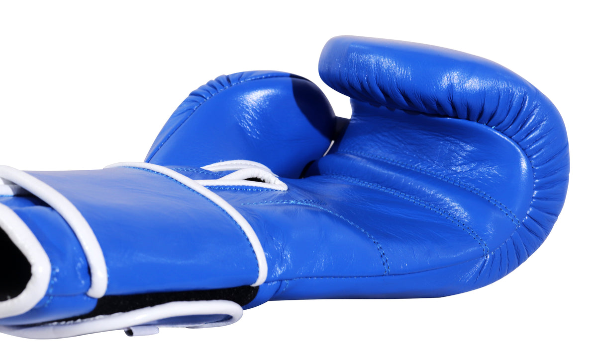 (NEW) Casanova® Boxing Professional Hook & Loop Boxing Gloves - Blue