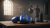 ProBoxing® Classic Leather Boxing Gloves - Training Gloves - Blue & Black