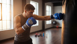 ProBoxing® Classic Leather Boxing Gloves - Training Gloves - Blue & Black