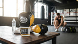 ProBoxing® Classic Leather Boxing Gloves - Training Gloves - Black & Yellow