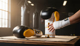 ProBoxing® Classic Leather Boxing Gloves - Training Gloves - Black & Yellow