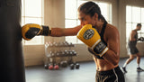 ProBoxing® Classic Leather Boxing Gloves - Training Gloves - Yellow & Black