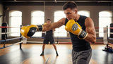 ProBoxing® Classic Leather Boxing Gloves - Training Gloves - Yellow & Black
