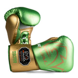 RS100 Professional Sparring Gloves - Green & Gold