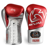RS100 Professional Sparring Gloves - Red & Silver