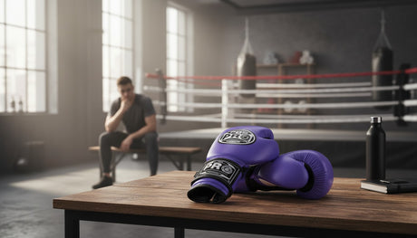 ProBoxing® Classic Leather Boxing Gloves - Training Gloves - Purple