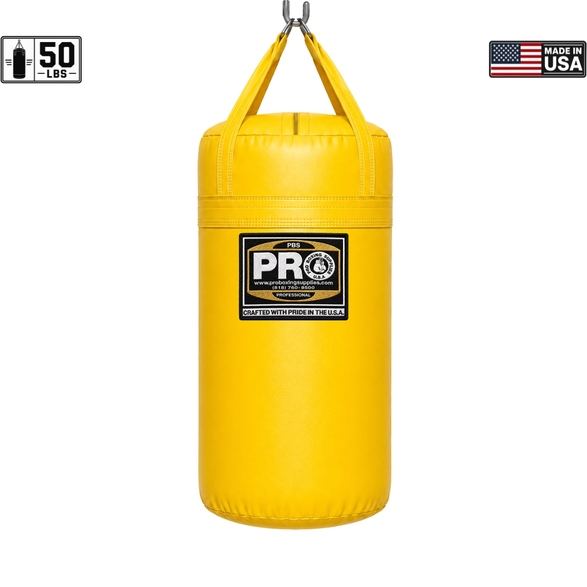ProBoxing® 50 lbs Heavy Punching Bag - White