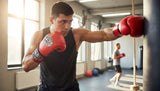 ProBoxing® Classic Leather Boxing Gloves - Training Gloves - Red & Black