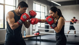 ProBoxing® Classic Leather Boxing Gloves - Training Gloves - Red & Black