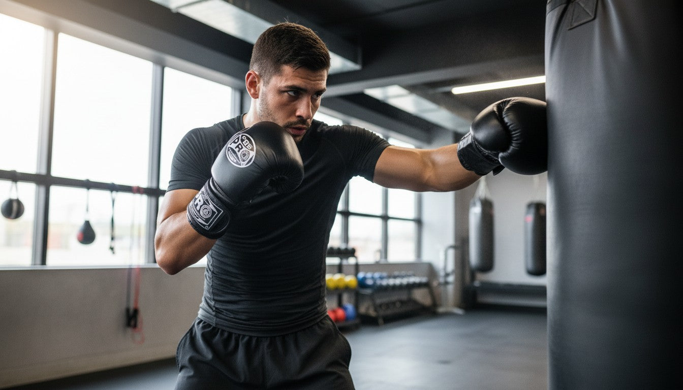 ProBoxing® Classic Leather Boxing Gloves - Training Gloves - Black