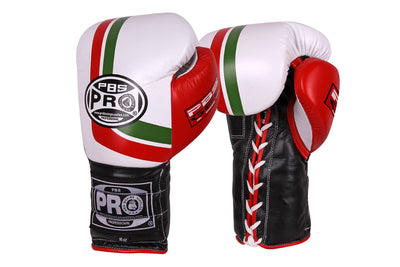 Pro Boxing® Series Gel Lace Gloves - Red/White/Green
