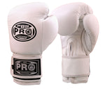 ProBoxing® Classic Leather Training Gloves - All White