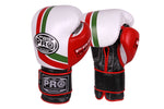 ProBoxing® Series Gel Hook and Loop Gloves - Red/ White/Green