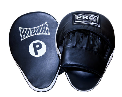 Pro Boxing® Professional Focus Curve Mitt - Black/White Trim