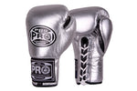 ProBoxing® Official Pro Fight Gloves - Silver