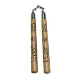Chain Wooden Carved Dragon Nunchaku