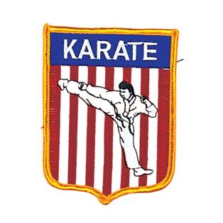 Red & White Stripes Karate Patch