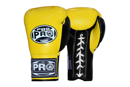 ProBoxing® Official Pro Fight Gloves - Black/Yellow