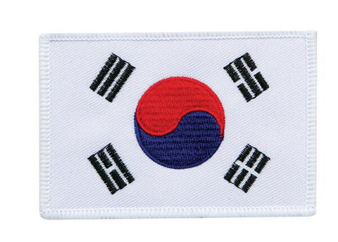 Korea Flag (White Border) Patch