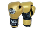 ProBoxing® Classic Leather Training Gloves - Matte Gold