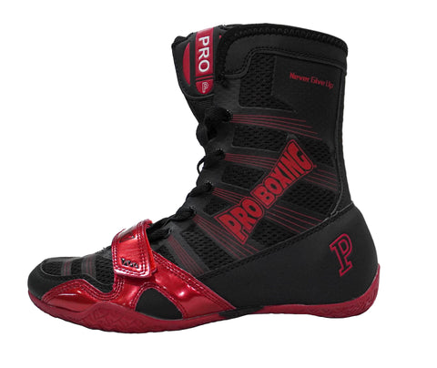 ProBoxing® Hyper Flex Boxing Shoes - Black/Red